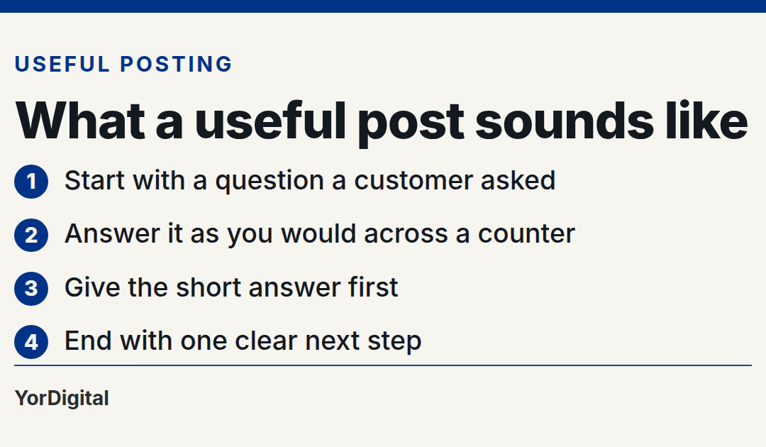 Business post examples for consultants, trades and clinics