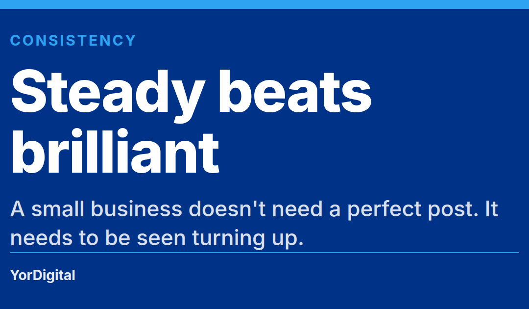 Regular posting for small business: plain beats perfect